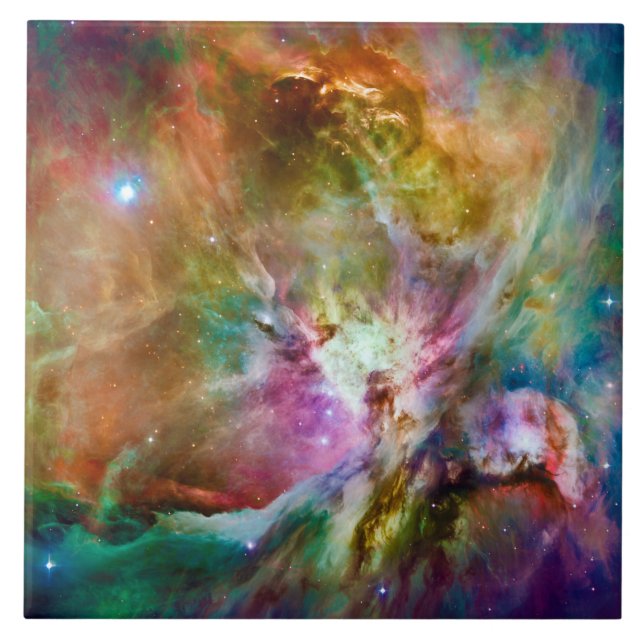 Decorative Orion Nebula Galaxy Space Photo Tile (Front)