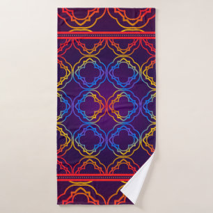 Decorative Ornament With Geometric Decoration. Sym Bath Towel