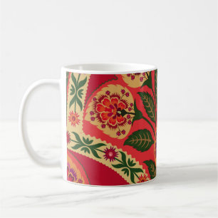 Decorative ornamental oriental style seamless flor coffee mug