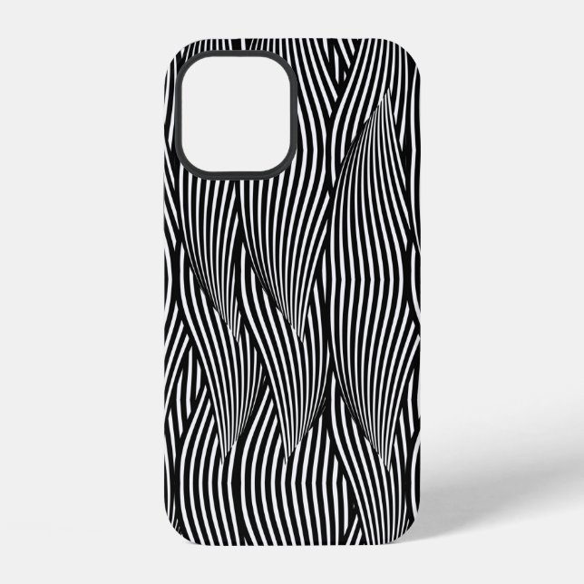 Decorative ornamental seamless pattern waves petal iPhone case (Back)