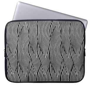 Decorative ornamental seamless pattern waves petal laptop sleeve