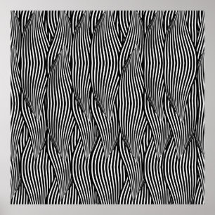 Decorative ornamental seamless pattern waves petal poster