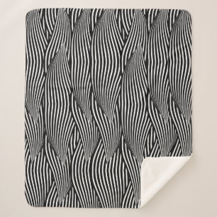 Decorative ornamental seamless pattern waves petal sherpa blanket