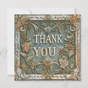 decorative ornate thank you card