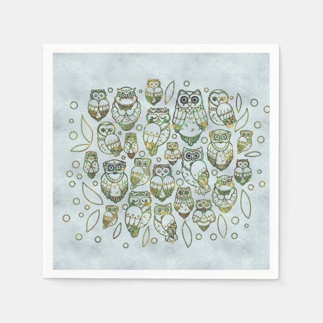 Decorative Owls Napkin (Front)