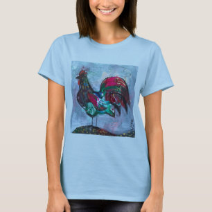 Decorative painting acrylic bird stone coaster sq T-Shirt