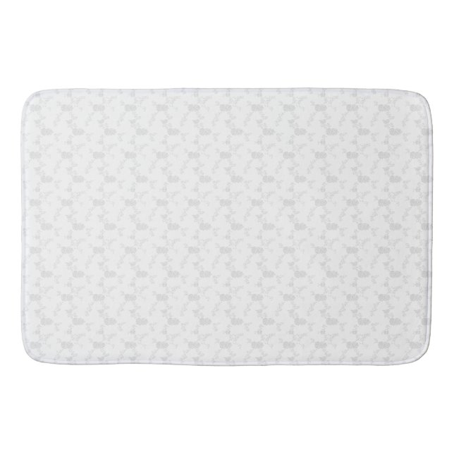Decorative, Pale Grey Bath Mat (Front)