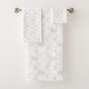 Decorative, Pale Grey Bath Towel Set