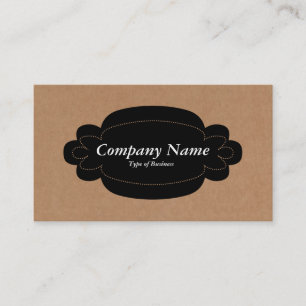 Decorative Panel 01 - Black - Cardboard Box Business Card