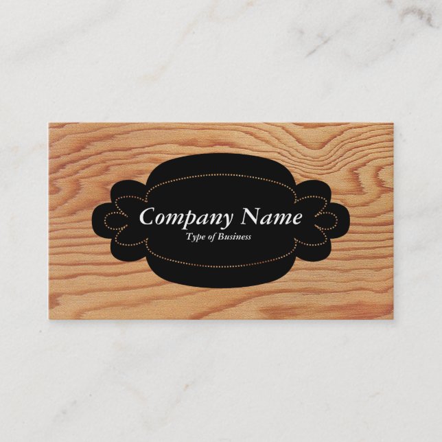 Decorative Panel 01 - Black - Wood 03 Business Card (Front)