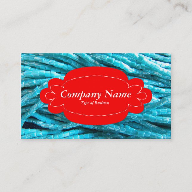 Decorative Panel 01 - Red - Bead Rope 02 Business Card (Front)