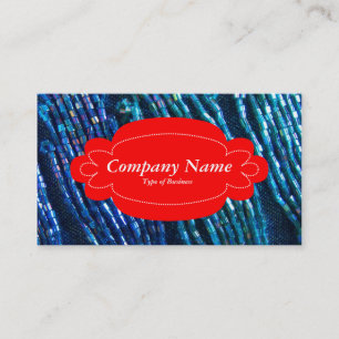 Decorative Panel 01 - Red - Bead Rope Business Card
