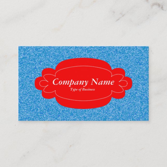 Decorative Panel 01 - Red - Blue Marbling Business Card (Front)