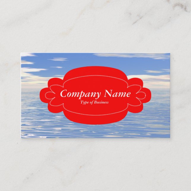 Decorative Panel 01 - Red - Calm Sea Business Card (Front)