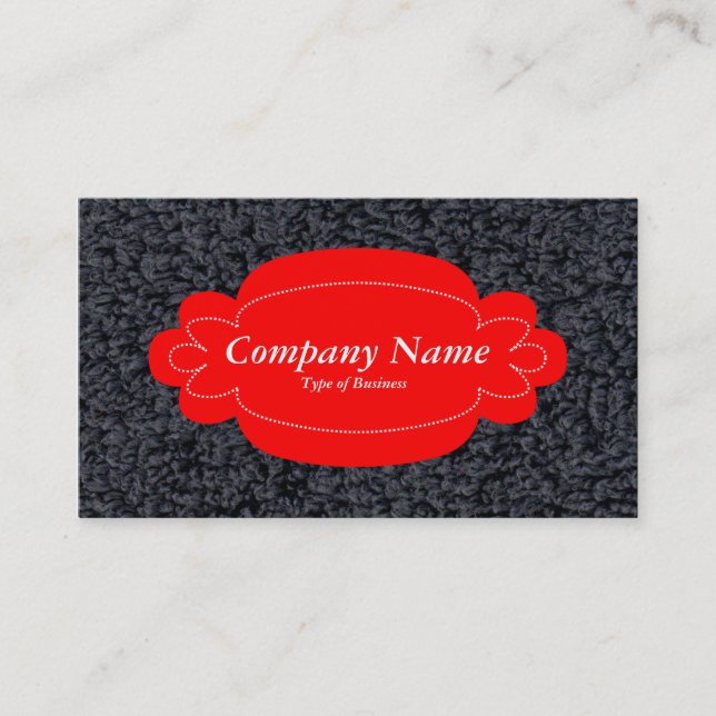 Decorative Panel 01 - Red - Woolly Carpet Business Card (Front)