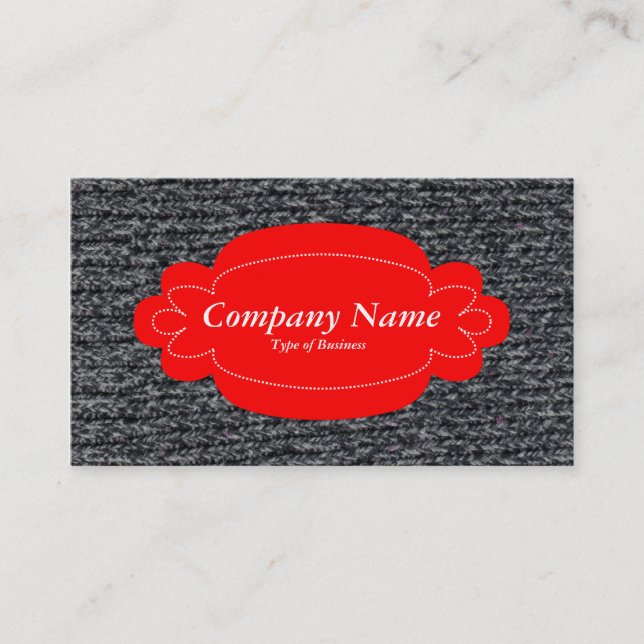 Decorative Panel 01 - Red - Woolly Jumper 01 Business Card (Front)