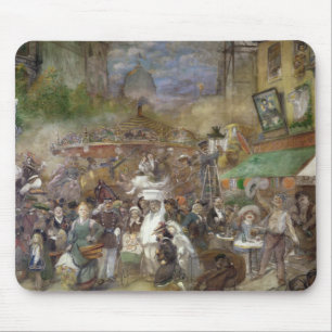 Decorative panel depicting Paris Mouse Mat