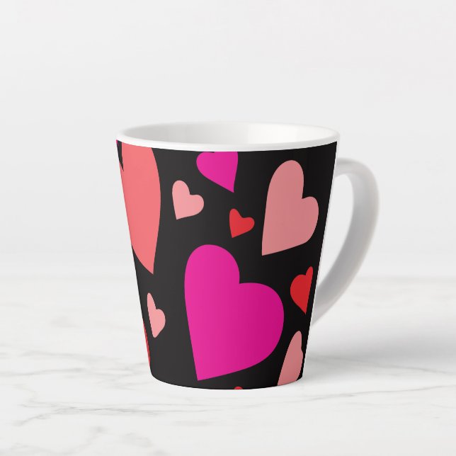 Decorative paper heart 1 latte mug (Right Angle)