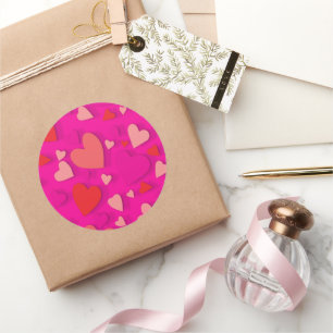 Decorative paper heart 2 classic round sticker