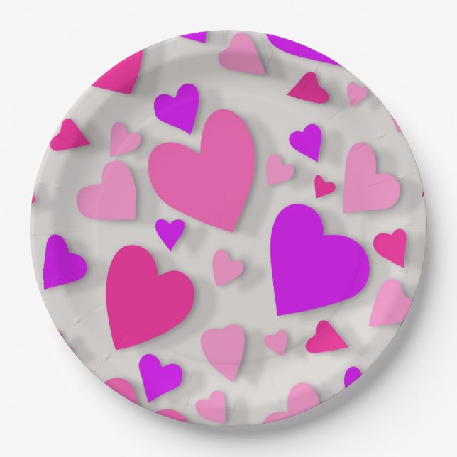 Decorative paper heart 3 plate (Front)