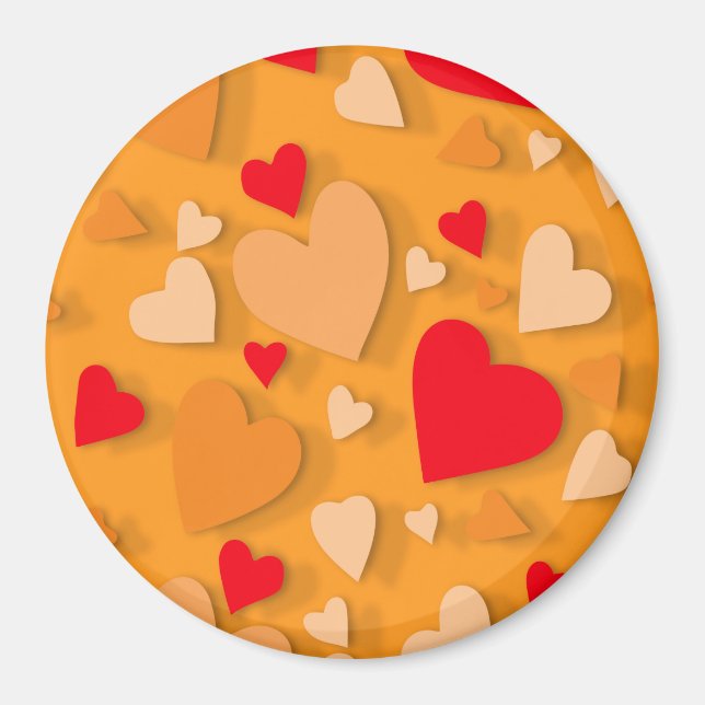 Decorative paper heart 7 magnet (Front)