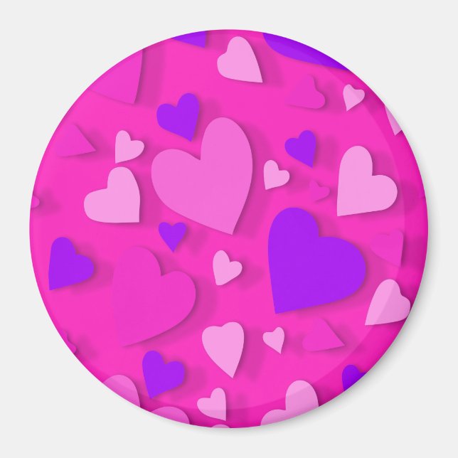 Decorative paper heart 8 magnet (Front)