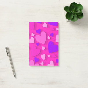 Decorative paper heart 8 post-it notes