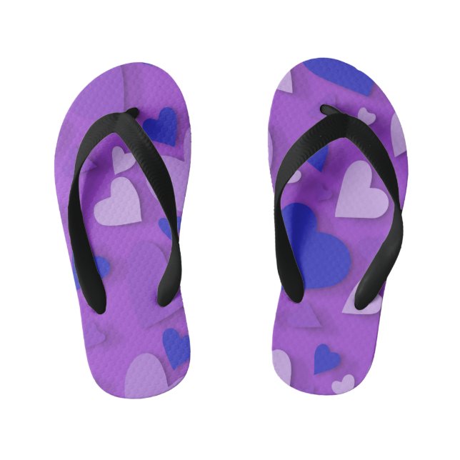 Decorative paper heart 9 kid's flip flops (Footbed)