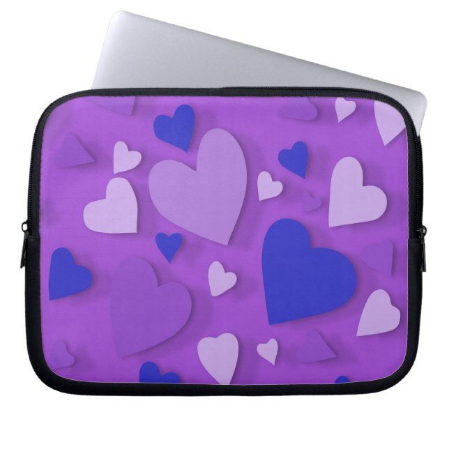 Decorative paper heart 9 laptop sleeve (Front)