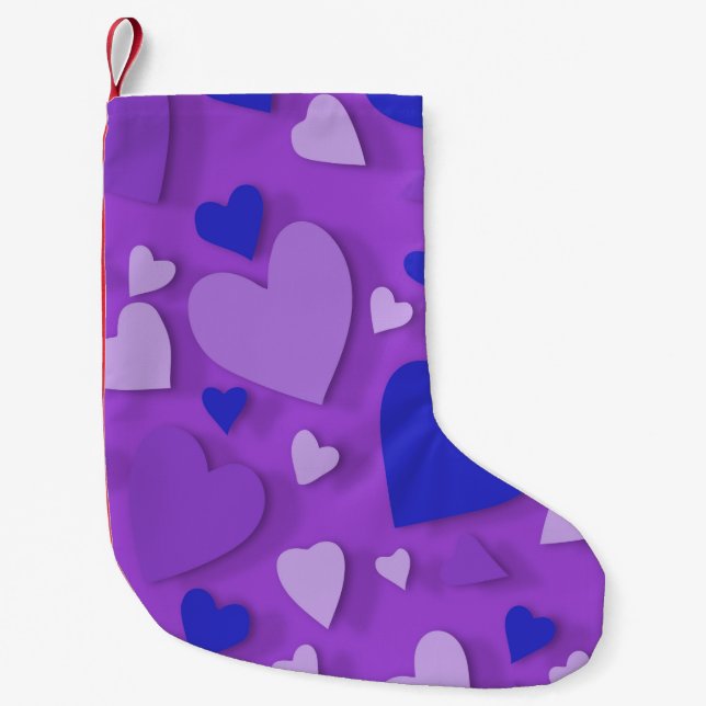 Decorative paper heart 9 small christmas stocking (Front)