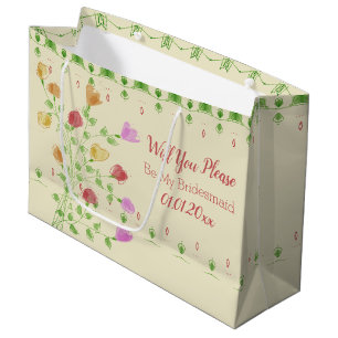 Decorative Pastel Floral Designer Large Gift Bag