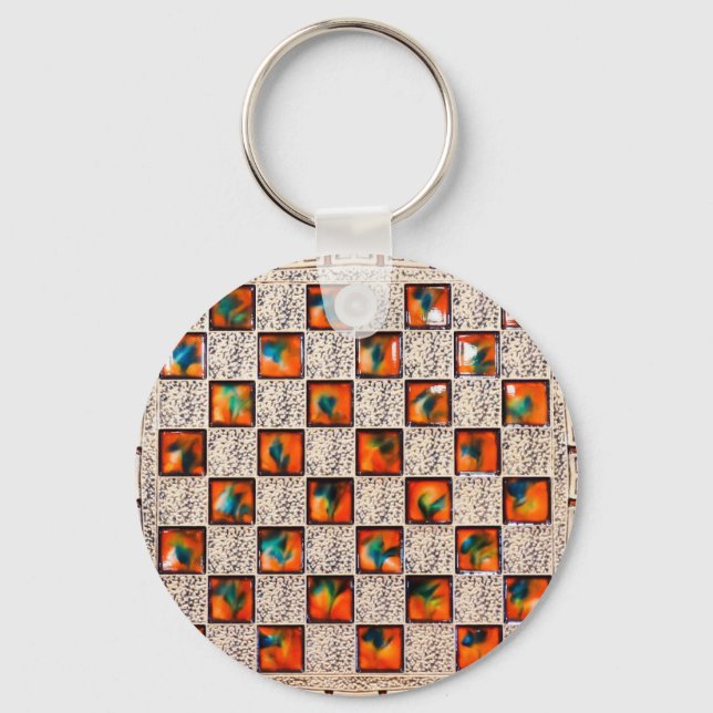 Decorative Patron Image for Basic-Button-Key-chain Key Ring (Front)