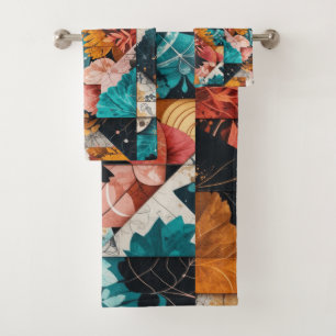 Decorative Pattern Bath Towels Set