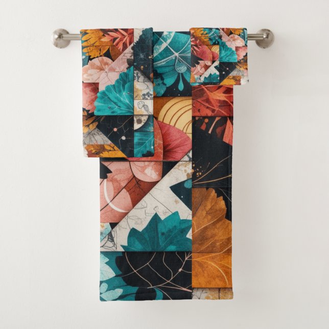 Decorative Pattern Bath Towels Set (Insitu)