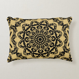 Decorative pattern in oriental style. Colour in bo Cushion