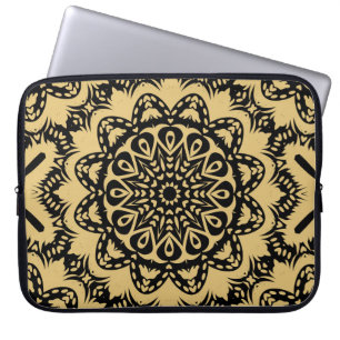 Decorative pattern in oriental style. Colour in bo Laptop Sleeve