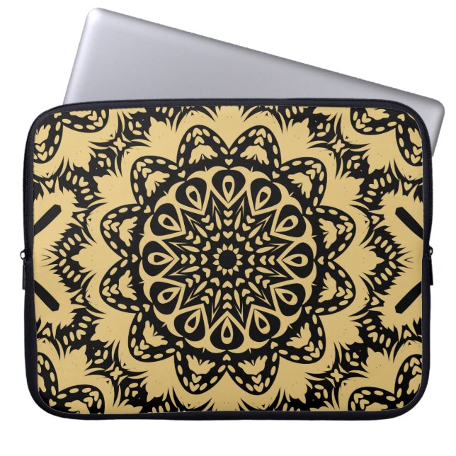 Decorative pattern in oriental style. Colour in bo Laptop Sleeve (Front)