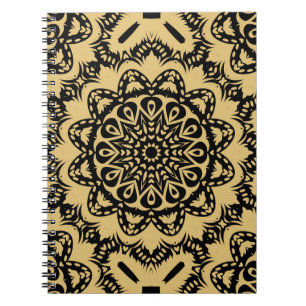 Decorative pattern in oriental style. Colour in bo Notebook