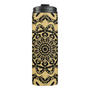 Decorative pattern in oriental style. Colour in bo Thermal Tumbler