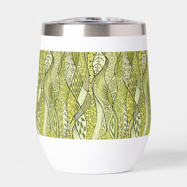 Decorative pattern of lines and leaves (Front)