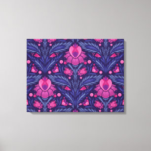Decorative pattern with hearts canvas print
