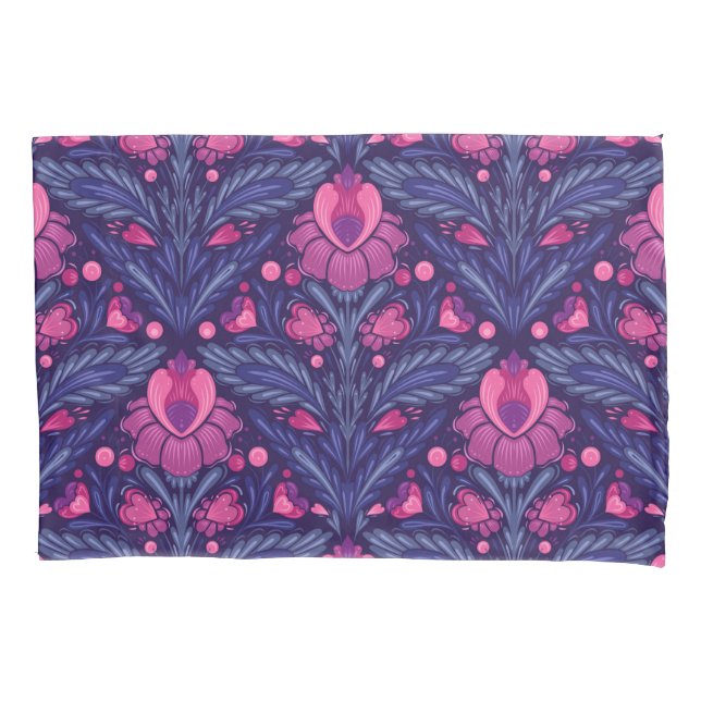 Decorative pattern with hearts pillowcase (Front)