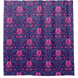 Decorative pattern with hearts shower curtain