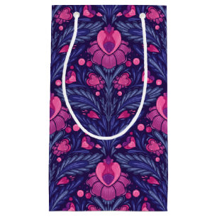 Decorative pattern with hearts small gift bag