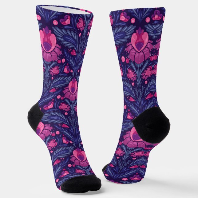Decorative pattern with hearts socks (Angled)