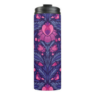 Decorative pattern with hearts thermal tumbler