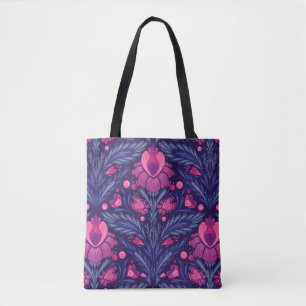 Decorative pattern with hearts tote bag
