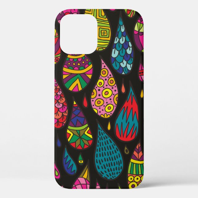 Decorative patterned drops seamless background. Br Case-Mate iPhone Case (Back)