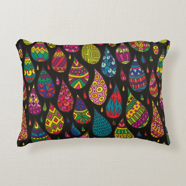 Decorative patterned drops seamless background. Br Cushion (Front)