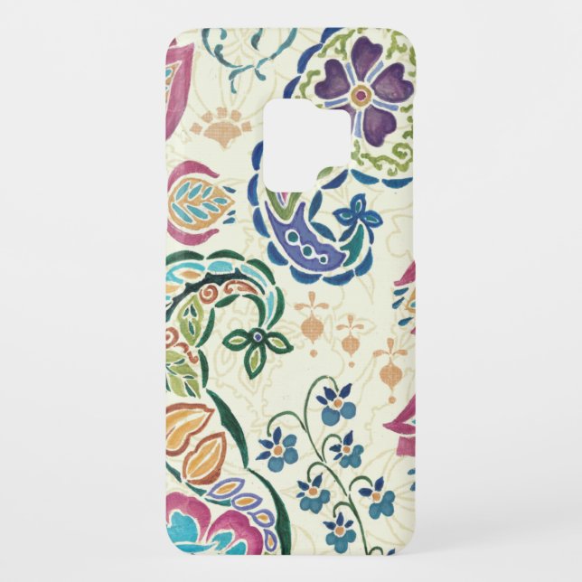 Decorative Peacock and Colourful Flowers Case-Mate Samsung Galaxy Case (Back)